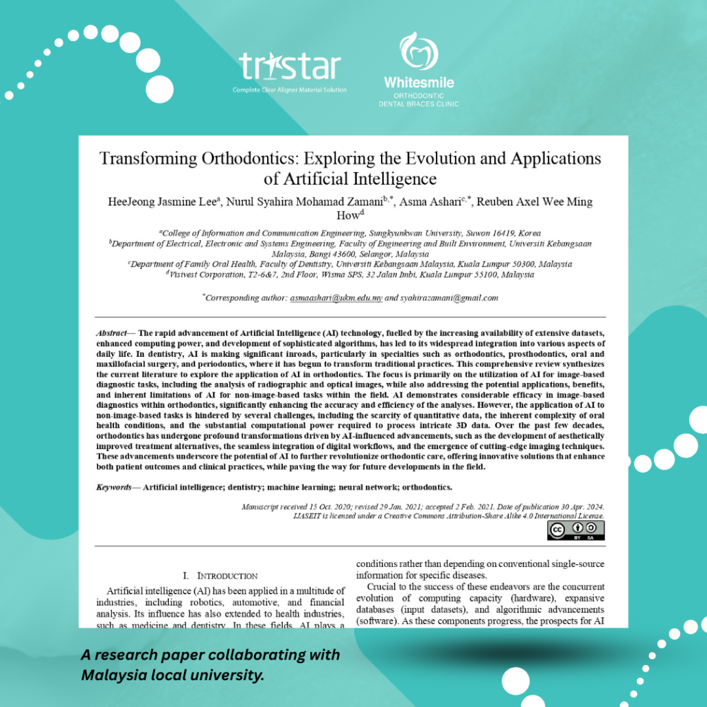 Tristar Directors Co-Author Research on AI in Orthodontics : TRISTAR-Aligner Material